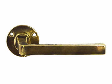 MILA - Brass door handle on rose by GIARA ART DESIGN-BRONZE - view 3